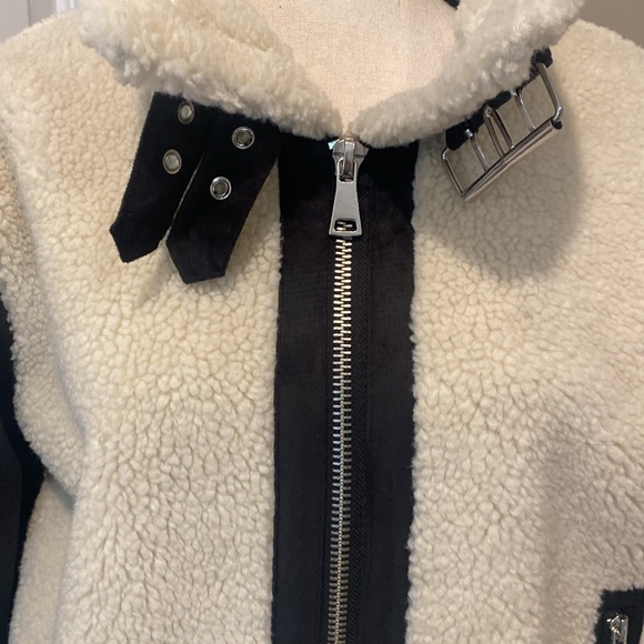 Like new worn twice Womens Live tree size medium black and cream bomber jacket. - Picture 2 of 11